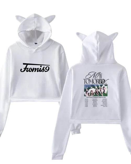 Fromis_9 World Tour USA Cropped Hoodie